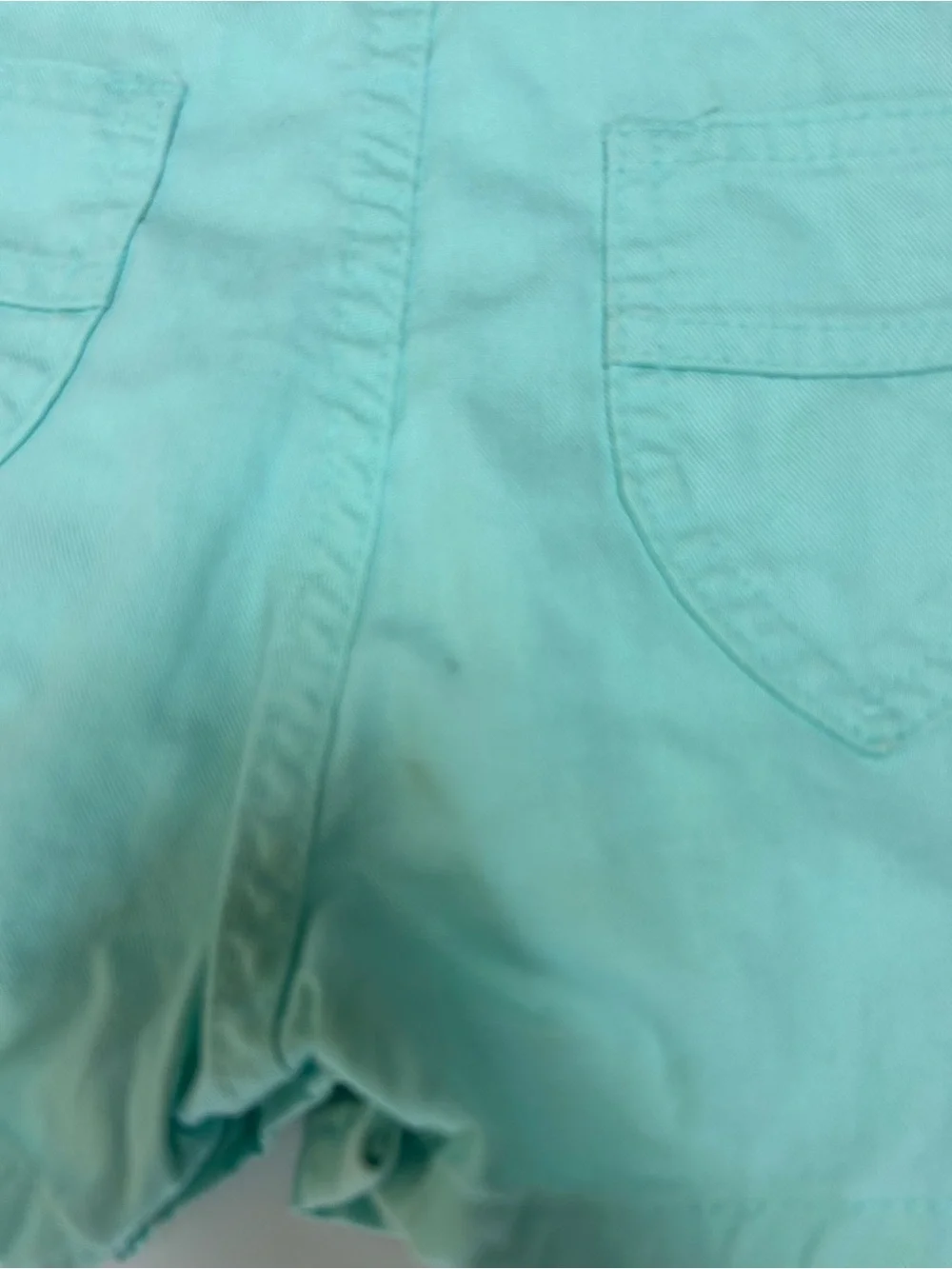 Vintage OshKosh B’gosh Mint Green Shortalls Romper 18 Months Made USA Baby